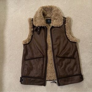 NWT 7 For All Mankind Faux Fur Vest